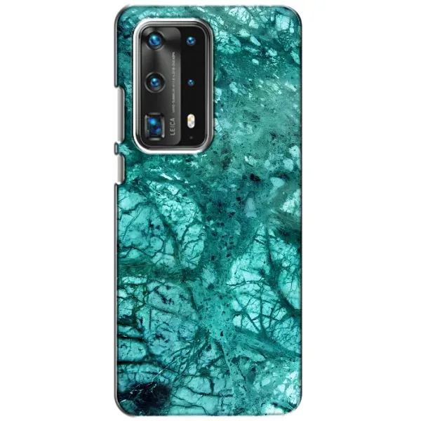Чехол с принтом «Зеленый мрамор» для Huawei P40