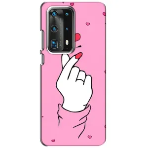 Чехол с принтом для Huawei P40 (AlphaPrint - Знак сердечка)