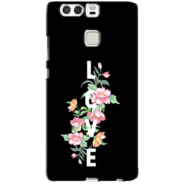 Чохол з принтом «Квіти LOVE» для Huawei P9 Чохол з принтом «Квіти LOVE» для Huawei P9