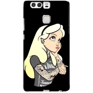 Чехол с печатью для Huawei P9 - (Мода) (AlphaPrint) (Девочка в тату)