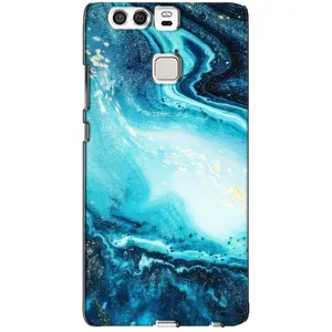 Мраморний чехол на Huawei P9 (VPrint) (Блакитний мрамор)