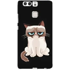 Чехол с принтом для Huawei P9 (AlphaPrint) Модные коты (Грустный кот)