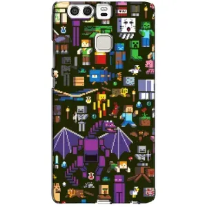 Чохол Майнкрафт на Huawei P9 (AlphaPrint) Minecraft (Колаж Майнкрафт)