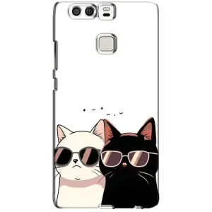 Чохол з малюнком кіт на Huawei P9 (Коти в окулярах)