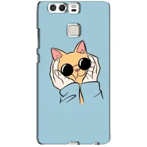Чохол на Хуавей П9 з Котиками (VPrint) (Котик в окулярах)