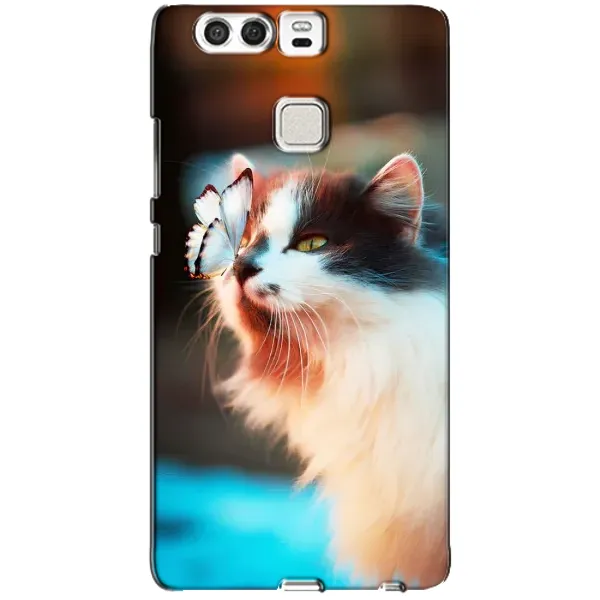 Чохол з принтом «Котик з метеликом» для Huawei P9 Чохол з принтом «Котик з метеликом» для Huawei P9