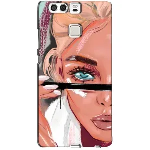Чехол с печатью для Huawei P9 - (Мода) (AlphaPrint) (Макияж)