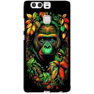 Чохол з Мавпами Huawei P9 - (AlphaPrint) (Мавпа в квітах)