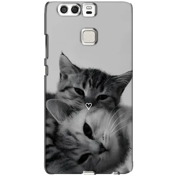 Чохол з принтом «Пара котів» для Huawei P9