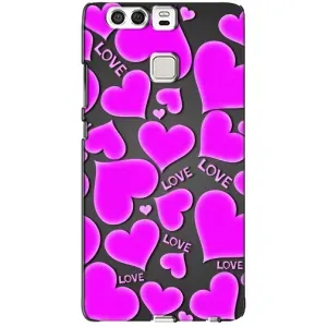 Чехлы для любимой на Хуавей П9 (VPrint) (Pink hearts)