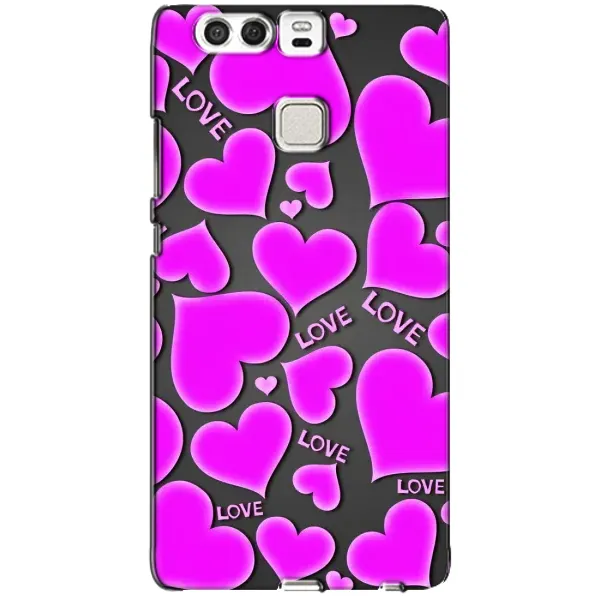 Чохол з принтом «Pink hearts» для Huawei P9 Чохол з принтом «Pink hearts» для Huawei P9