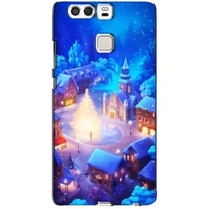 Різдвяні Чохли для Huawei P9 (VPrint) (Різдвяне місто)