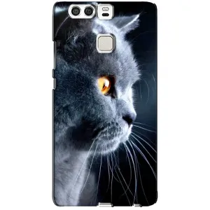 Чохли з Котиками для Huawei P9 (VPrint) (Сірий Кіт)