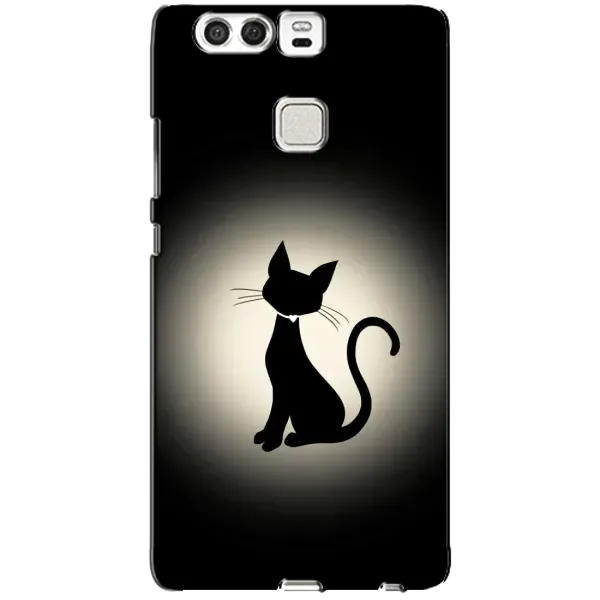 Чохол з принтом «Силует котика» для Huawei P9