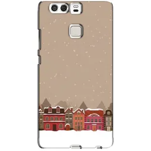 Новорічні, Святкові Чохли для Huawei P9 - 2024 год (Зимове місто)