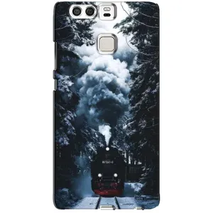 Новорічні, Святкові Чохли для Huawei P9 - 2024 год (Зимовий потяг)