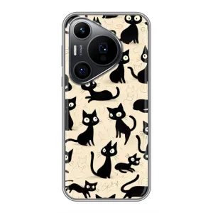 Чохол з малюнком кіт на Huawei Pura 70 PRO (Чорні коти)