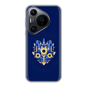 Чехлы для Huawei Pura 70 PRO  Укр. Символика (AlphaPrint) (Цветочный Герб)