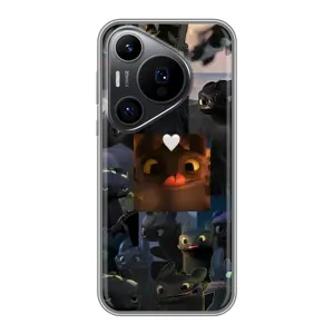 Чехол как приручить дракона на Huawei Pura 70 PRO (Дракон коллаж)