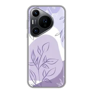 Силиконовый чехол с принтом в цветах на Huawei Pura 70 PRO