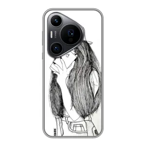 Чехол с печатью для Huawei Pura 70 PRO - (Мода) (AlphaPrint) (Фото девочки)