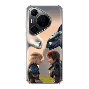 Чехол как приручить дракона на Huawei Pura 70 PRO (Иккинг и Астрид)