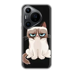 Чохол з принтом для Huawei Pura 70 PRO (AlphaPrint) Модні коти (Сумний кіт)