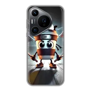 Чехол с мемом Тралалело тралала на Huawei Pura 70 PRO (Капучино асасино)