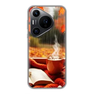 Чохол з унікальним дизайном 'Осінь з кавою' для Huawei Pura 70 PRO (Кава і дощ)