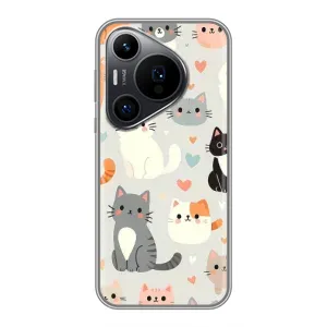 Чохол з малюнком кіт на Huawei Pura 70 PRO (Колаж котів)