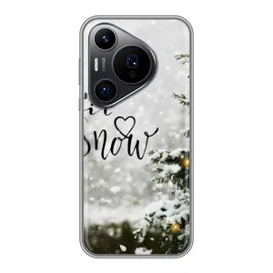 Новорічні, Святкові Чохли для Huawei Pura 70 PRO - 2024 год (Let it snow)