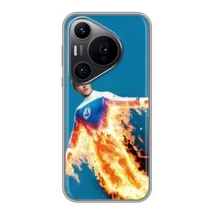 Чохол з принтом Фантастична четвірка для Huawei Pura 70 PRO (Людина-факел у вогні)