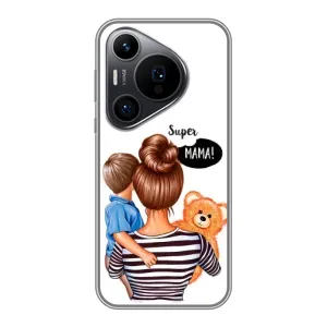 Чохол з друком для Huawei Pura 70 PRO - (Мама з дитинкою) (AlphaPrint) (Мама з синочком)