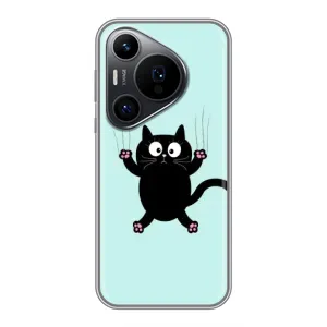 Чохол з принтом для Huawei Pura 70 PRO (AlphaPrint) Модні коти (Падаючий кіт)