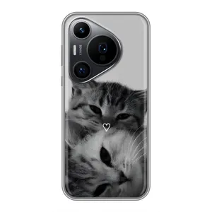 Чехол с рисунком кот на Huawei Pura 70 PRO