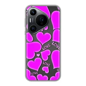 Чехлы для любимой на Хуавеї Пюра 70 ПРО (VPrint) (Pink hearts)