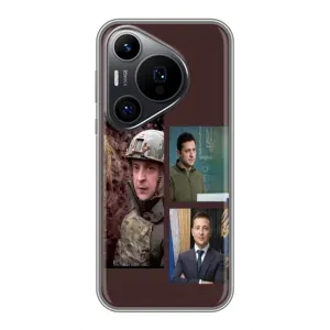 Чехол для Huawei Pura 70 PRO (AlphaPrint - с принтом Зеленского)