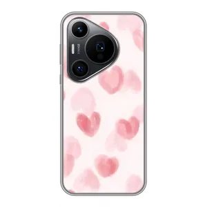 Чохол з розовим принтом для Huawei Pura 70 PRO (Рожеві сердечки)