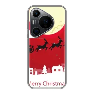 Різдвяні Чохли для Huawei Pura 70 PRO (VPrint) (Санта з оленями)
