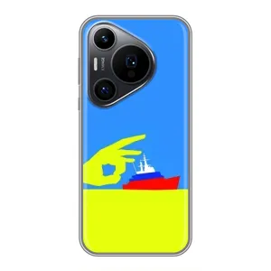 Чехол с принтом (Русский корабль...) для Huawei Пура 70 ПРо (AlphaPrint)