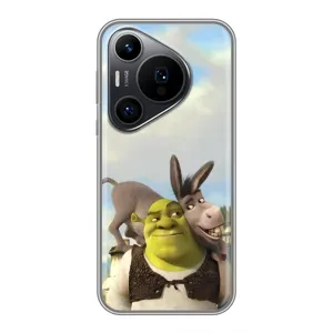 Чохол з мультфільмом Шрек на Huawei Pura 70 PRO (Шрек та Осел)