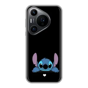 Чохол з принтом Стіч на Huawei Pura 70 PRO (Стіч на чорному)