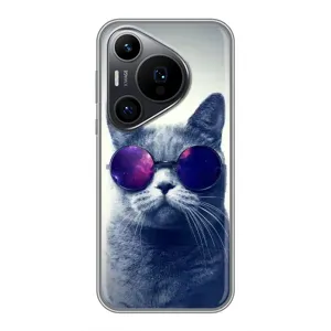 Чехол с принтом для Huawei Pura 70 PRO (AlphaPrint) Модные коты
