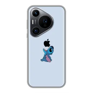 Чохол з принтом Стіч на Huawei Pura 70 PRO (Stitch apple)