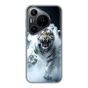 Чехол с картинкой «Хищники» для Huawei Pura 70 PRO (Белый тигр в дыму)