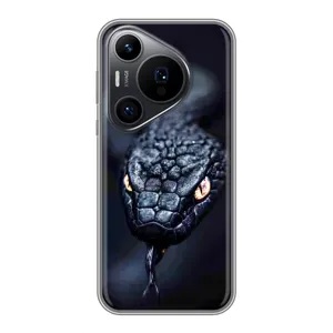 Чехол с картинкой «Хищники» для Huawei Pura 70 PRO (Черная змея)