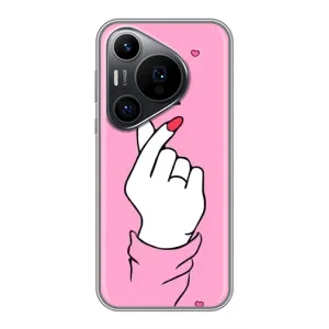 Чохол з принтом для Huawei Pura 70 PRO (AlphaPrint - Знак сердечка) (Знак Love)