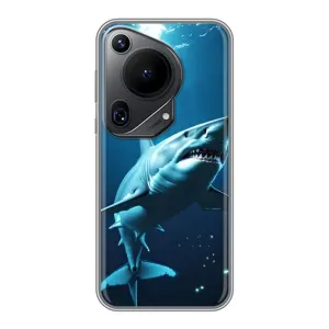Чехол с картинкой «Хищники» для Huawei Pura 70 Ultra (Акула под водой)