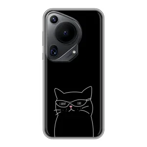 Чехол с рисунком кот на Huawei Pura 70 Ultra (Равнодушный кот)