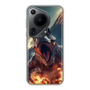 Чехол с картинкой «Хищники» для Huawei Pura 70 Ultra (Огненный динозавр)